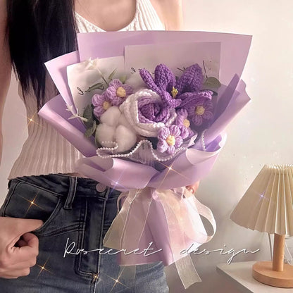 Everlasting Roses & Tulips Knitted Bouquet